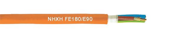 180 / Il cavo della resistenza al fuoco E90, RI alogeno arancio della guaina 1 x 4 libera il cavo